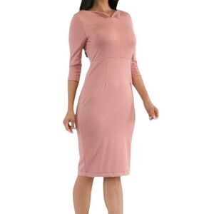 Jeyrey by H and H Fashion Soft Pink Sheath Dress Size M